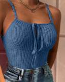 Tied Detail Ribbed Cami Top