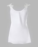 Lace Patch V Neck Casual Tank Top