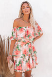 Off The Shoulder Ruffle Floral Dress