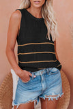 Knit Tank Top with Stripes