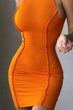 Ladies Sleeveless Vest Dress Tight Vest Dress Women Slim Mini Tight Dress Elastic wholesale