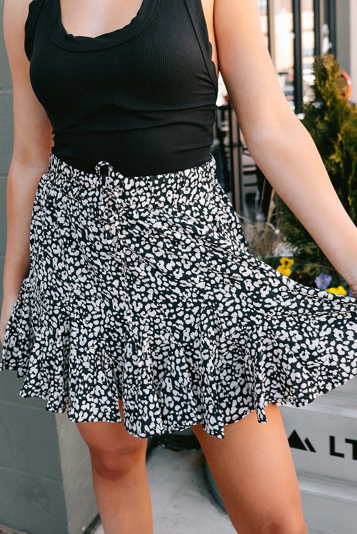 Animal Print Mini Skirt
