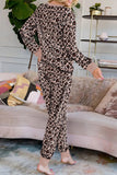 Leopard Printed Button Pajamas Set