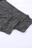 Heathered Black Pocketed Casual Joggers
