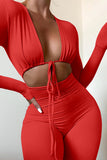 Summer women's jumpsuit casual women's solid color skinny sexy lace-up Stretch One-piece Romper wholesale
