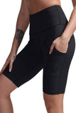 High Waist Tummy Control Side Pockets Biker Yoga Shorts