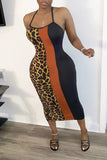 Women clothing sexy dress Bodycon Ladies Dress backless Leopard  Maxi wholesale