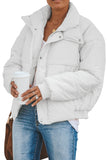 Beige Holly Pocketed Puffer Jacket
