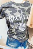 RECKLESS Guitar Romance 1992 Graphic Camo T-shirt