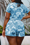 Summer plus size women's jumpsuit ladies loose tie-dye printing jumpsuit wholesale