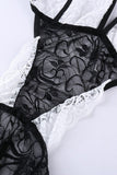 lace cut out maid costume lingerie set