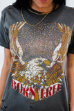 country deep licensed born free graphic distressed tee