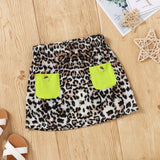 girls tank and leopard print skirt set
