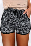 Leopard Print Shorts with Pockets