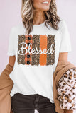 Blessed Leopard Plaid T-shirt