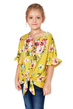 Floral Print Button Up Toddler Tunic