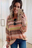 Stripe Color Block Chunky Sweater