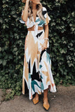 Tropical Print Crop Top and Flare Wide Leg Pants Set