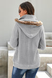 Fur Hood Knit Sweater