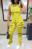Women's sports jumpsuit solid color sexy Hole one-piece  romper fitness Elastic wholesale