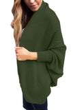 Olive Chunky Knit Open Front Dolman Cardigan