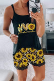 Sunflower Lace Cami Loungewear Set