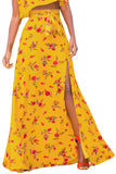 Floral Thigh Slit Maxi Skirt