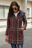 Vintage Plaid Cotton Quilted Trench Coat
