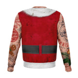 sleeveless bad santa caucasian christmas ugly sweatshirt