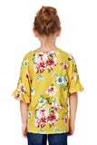 Floral Print Button Up Toddler Tunic