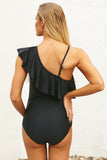 Ruffle Front One Shoulder Maternity Swimsuit
