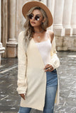 long sleeve open front duster cardigan