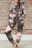 Tie-dye Crop Long Sleeve and Joggers Set