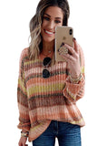 Stripe Color Block Chunky Sweater