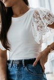 Lace Flutter Sleeve Top