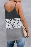 Colorblock Spotted Splicing Knit Tank