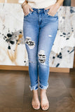 Daisy Patches Ripped Skinny Jeans