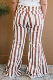 bestto show stopper full size run striped flare leg jeans