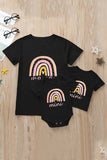 Rainbow mama Print Parent-child T-shirt