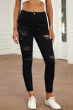 High Waist Ripped Skinny Jeans