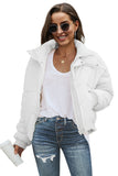 Beige Holly Pocketed Puffer Jacket