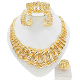 chain gold plated jewelry set