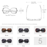 polarized gradient lens butterfly style square sunglasses