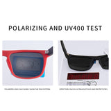 polarized printed leg square sunglasses