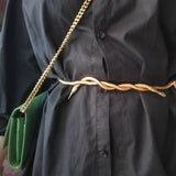 punk distorted metal snake adjustable necklace