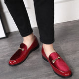 2022 fashion pointed toe dress shoes men loafers patent leather oxford shoes for men formal mariage wedding shoes party flats
