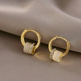 opals cylindrical dangle earring