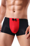 Bow Colorblock Penis Pouch Ice Silk Mens' Boxers
