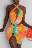 Sexy Women's Swimwear Mixed Print Fashion Dress Swimwear Wholesale
