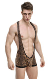 Men's Leopard Print Bodysuit